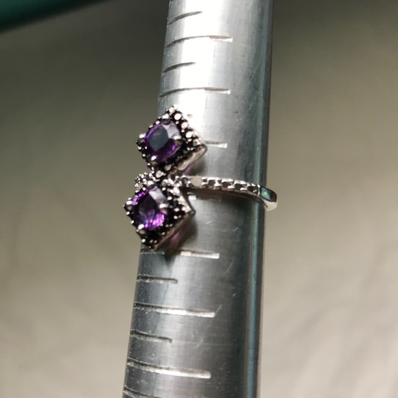 Amethyst 925 sterling silver ring - Picture 9 of 11